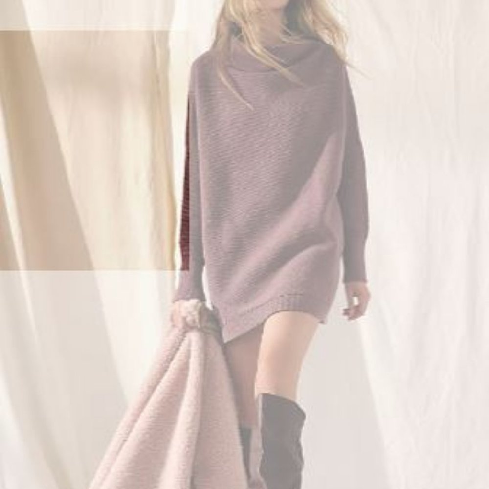 NWT Free People Ottoman sweater, brown/rose, XS - Picture 2 of 14